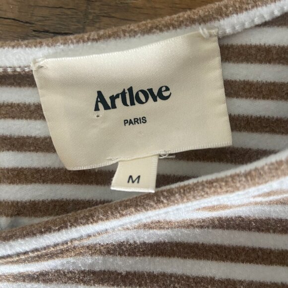 Artlove Paris Striped puffed sleeve top - size medium, twee, tomatogirl, French - Picture 14 of 14